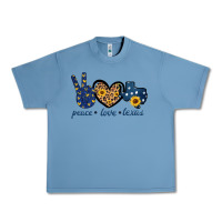 Pebble Blue Peace Love Texas Urban Heavy Tee - Bettercallsaul
