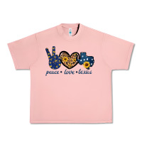 Salmon Peace Love Texas Urban Heavy Tee - Bettercallsaul