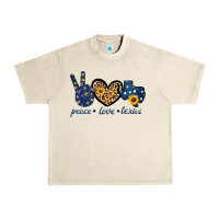 Sandshell Peace Love Texas Urban Heavy Tee - Bettercallsaul