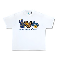 White Peace Love Texas Urban Heavy Tee - Bettercallsaul