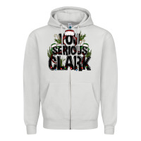 Dove Grey you serious clark black bbs Zipper Hoodie - BundleAndBundleShop