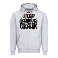 Heather Grey you serious clark black bbs Zipper Hoodie - BundleAndBundleShop