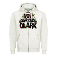Oatmeal Heather you serious clark black bbs Zipper Hoodie - BundleAndBundleShop
