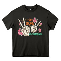 Asphalt good energy is contagious Heavy Core Tee - MaliasSmallBusiness