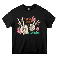 Black good energy is contagious Heavy Core Tee - MaliasSmallBusiness
