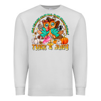 Dove Grey The Turkey Ain’t The Only Thing Lookin Thick & J Premium Sweatshirt - CowhideDigitalArt