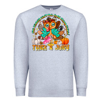 Heather Grey The Turkey Ain’t The Only Thing Lookin Thick & J Premium Sweatshirt - CowhideDigitalArt