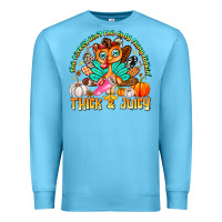 Ocean Blue The Turkey Ain’t The Only Thing Lookin Thick & J Premium Sweatshirt - CowhideDigitalArt