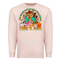Pale Pink The Turkey Ain’t The Only Thing Lookin Thick & J Premium Sweatshirt - CowhideDigitalArt