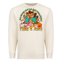 Sandshell The Turkey Ain’t The Only Thing Lookin Thick & J Premium Sweatshirt - CowhideDigitalArt