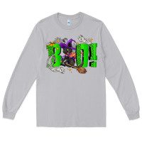 Moon Dust Boo! with black cat Halloween Long Sleeve Tee - NancyCooperArtShop