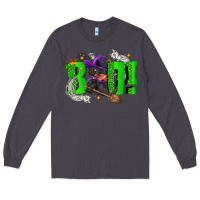 Smoke Boo! with black cat Halloween Long Sleeve Tee - NancyCooperArtShop