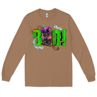 Toasted Coconut Boo! with black cat Halloween Long Sleeve Tee - NancyCooperArtShop