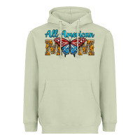 Matcha All American Mom Butterfly Heavyweight Hoodie - LillyAllenDesigns