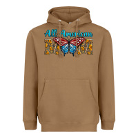 Toasted Coconut All American Mom Butterfly Heavyweight Hoodie - LillyAllenDesigns