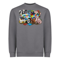 Storm Autism truck with farm animals Heavyweight Sweatshirt - CowGirlArtShop