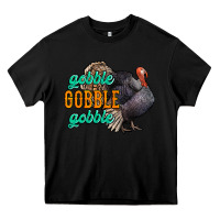 Black Thanksgiving turkey gobble gobble Heavy Core Tee - NancyCooperArtShop
