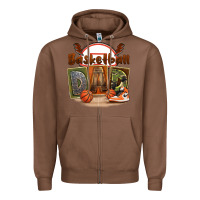 Chestnut basketball dad Zipper Hoodie - FaDigitalArtStudio