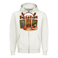 Oatmeal Heather basketball dad Zipper Hoodie - FaDigitalArtStudio