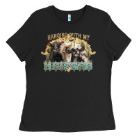 Black hanging with my heifers Ladies Tee - NancyCooperArtShop