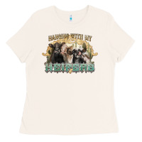Bone hanging with my heifers Ladies Tee - NancyCooperArtShop