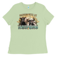 Matcha hanging with my heifers Ladies Tee - NancyCooperArtShop
