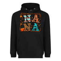 Black Fall Autumn Leopard Nana Heavyweight Hoodie - LillyAllenDesigns