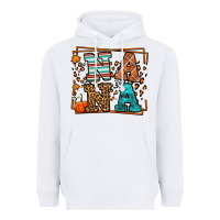 White Fall Autumn Leopard Nana Heavyweight Hoodie - LillyAllenDesigns