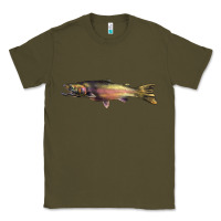 Army Green Steelhead Trout Classic Tee - LillyAllenDesigns