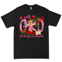 Black with god all things are possible Premium Tee - NancyCooperArtShop