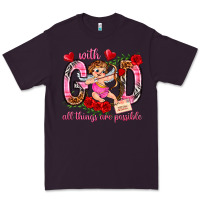 Plum with god all things are possible Premium Tee - NancyCooperArtShop