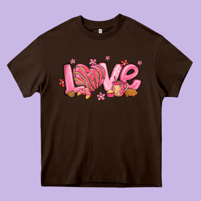 Love Mexican Conchas Valentines Day Heavy Core Tee Designed By Maliassmallbusiness