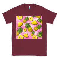 Burgundy pink pineapple Classic Tee - BarkalooDesign