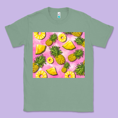 Pink Pineapple Classic Tee Designed By Barkaloodesign