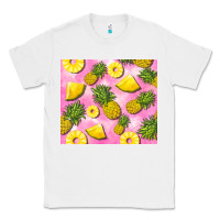 White pink pineapple Classic Tee - BarkalooDesign