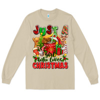 Just A Girl Who Loves Christmas Long Sleeve Tee | Teevron