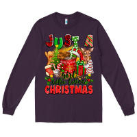 Plum just a girl who loves christmas Long Sleeve Tee - texasbilliewilder