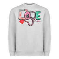 Heather Grey love nursing Heavyweight Sweatshirt - CowGirlArtShop