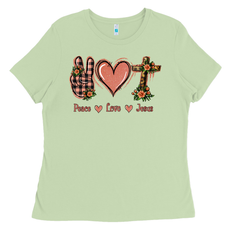 Peace Love Jesus Ladies Tee by Jasminsmagicworld | Teevron