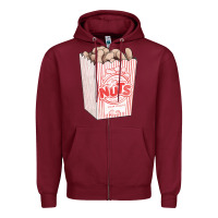 Burgundy Peanuts Zipper Hoodie - FaDigitalArtStudio