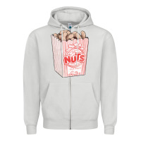 Dove Grey Peanuts Zipper Hoodie - FaDigitalArtStudio