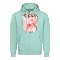 Seafoam Peanuts Zipper Hoodie - FaDigitalArtStudio