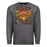 Charcoal Heather Just a Little Moody Premium Sweatshirt - CowhideDigitalArt