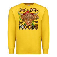 Lemon Just a Little Moody Premium Sweatshirt - CowhideDigitalArt