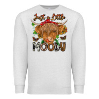 Oatmeal Heather Just a Little Moody Premium Sweatshirt - CowhideDigitalArt