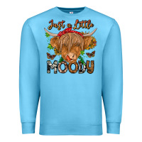 Ocean Blue Just a Little Moody Premium Sweatshirt - CowhideDigitalArt