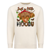 Sandshell Just a Little Moody Premium Sweatshirt - CowhideDigitalArt
