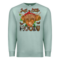 Seafoam Just a Little Moody Premium Sweatshirt - CowhideDigitalArt