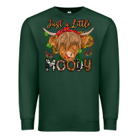 Sports Green Just a Little Moody Premium Sweatshirt - CowhideDigitalArt
