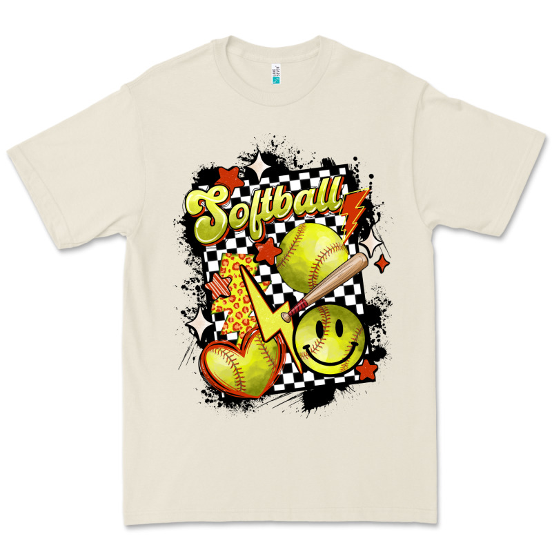 Vintage Softball Premium Tee by MaliasSmallBusiness | Teevron